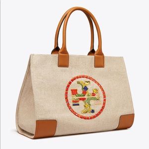 TORY BURCH small Ella Embroidered Tote Bag